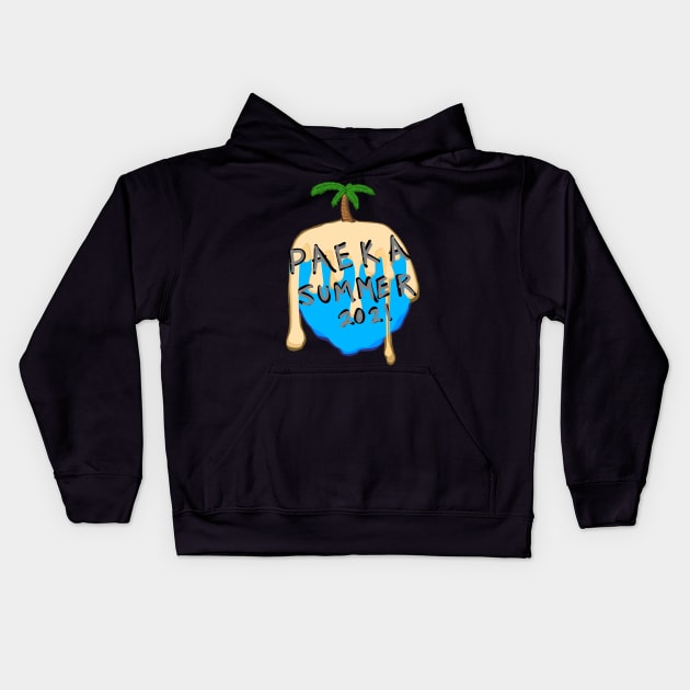 Paeka Summer Beach Drip 2021 Kids Hoodie by cartertopia